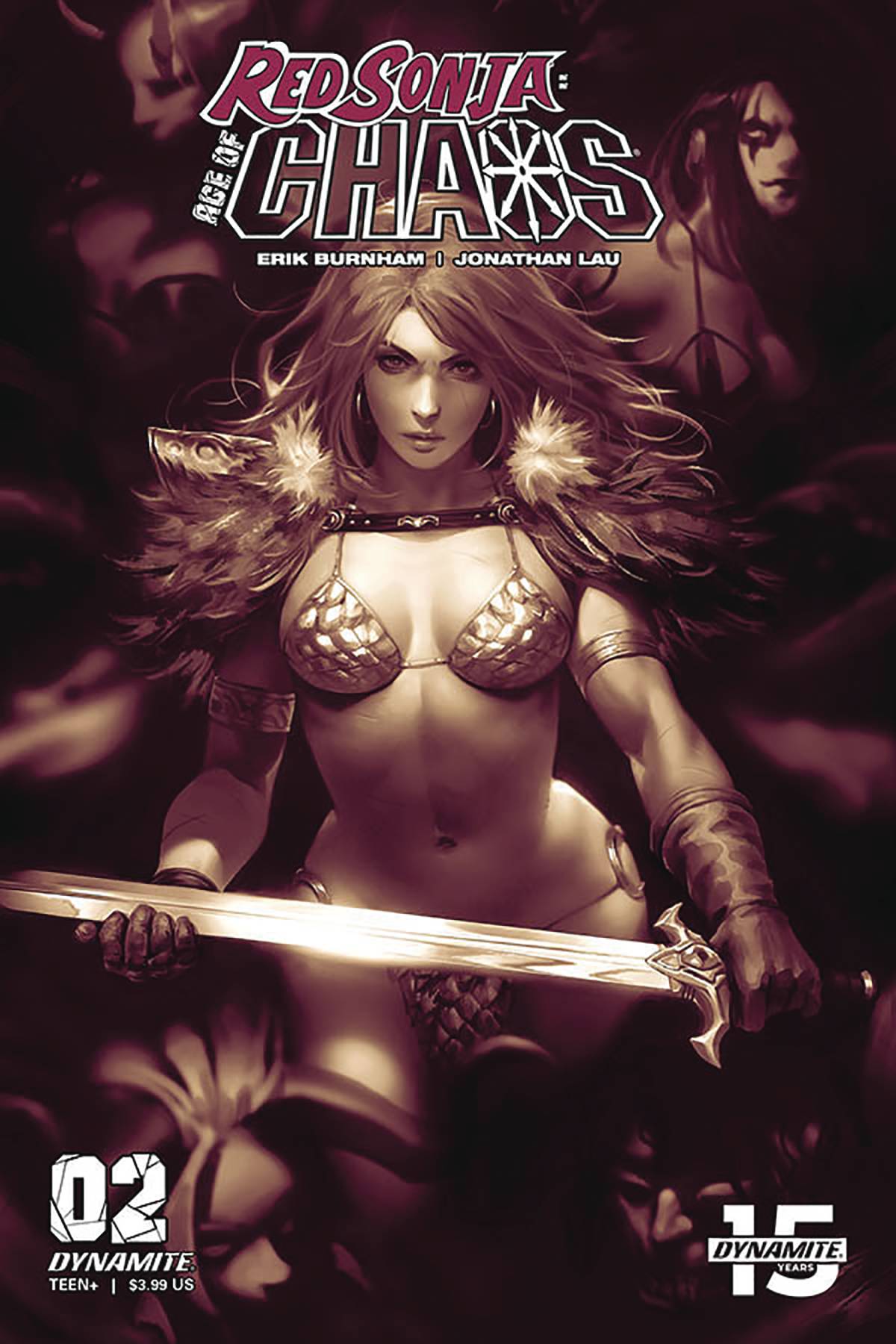 RED SONJA AGE OF CHAOS #2 1:25 Derrick CHEW MONOCHROMATIC Variant (02/19/2020) DYNAMITE