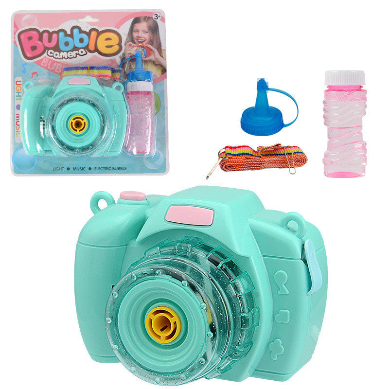 Camera Bubble Machine – Automatic Bubble Blower Toy with Lights and Music