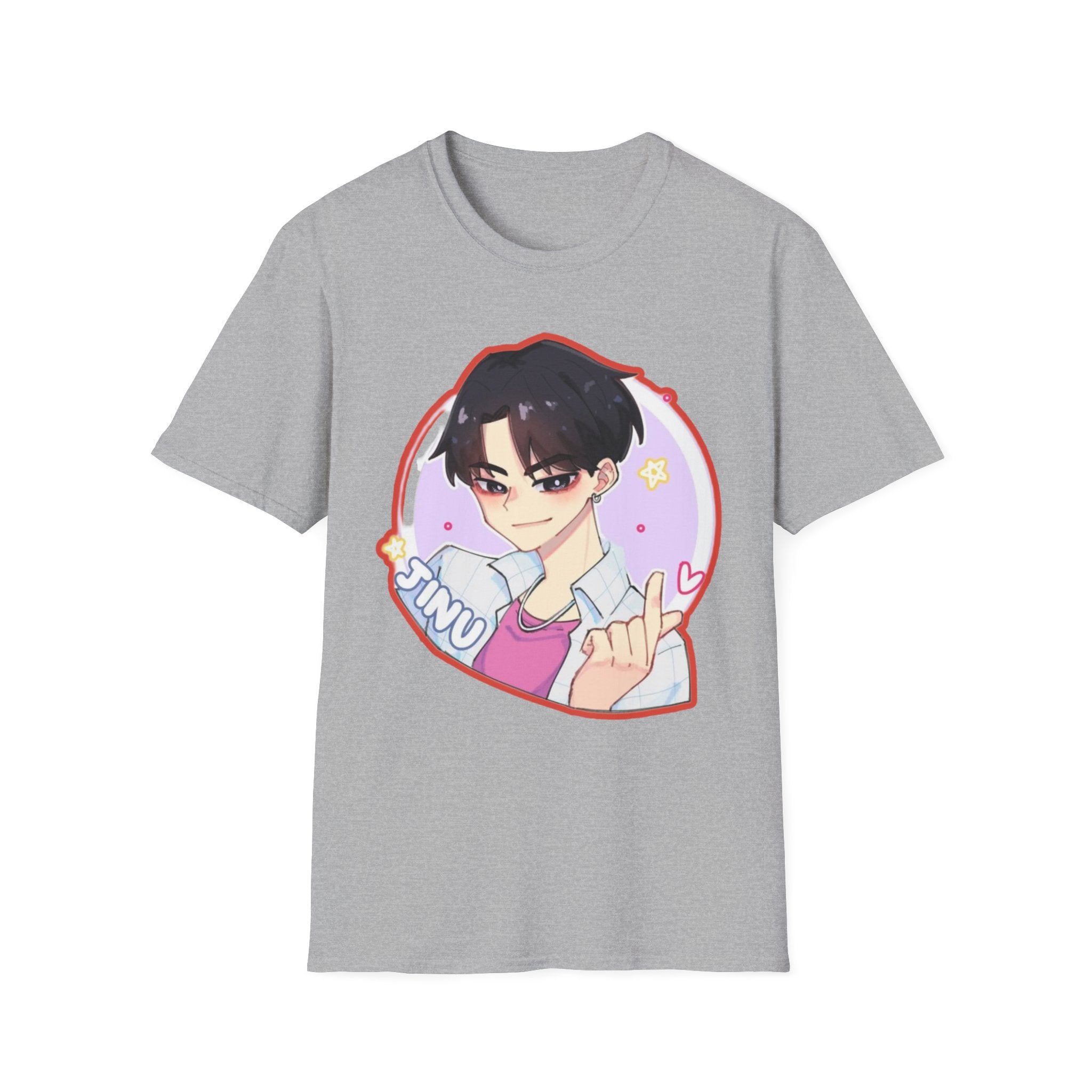 Anime Character kpop boy 2 T-Shirt, Cute Graphic Tee, Unisex Casual Wear, Gift for Teens, Kawaii Fashion, Birthday Present