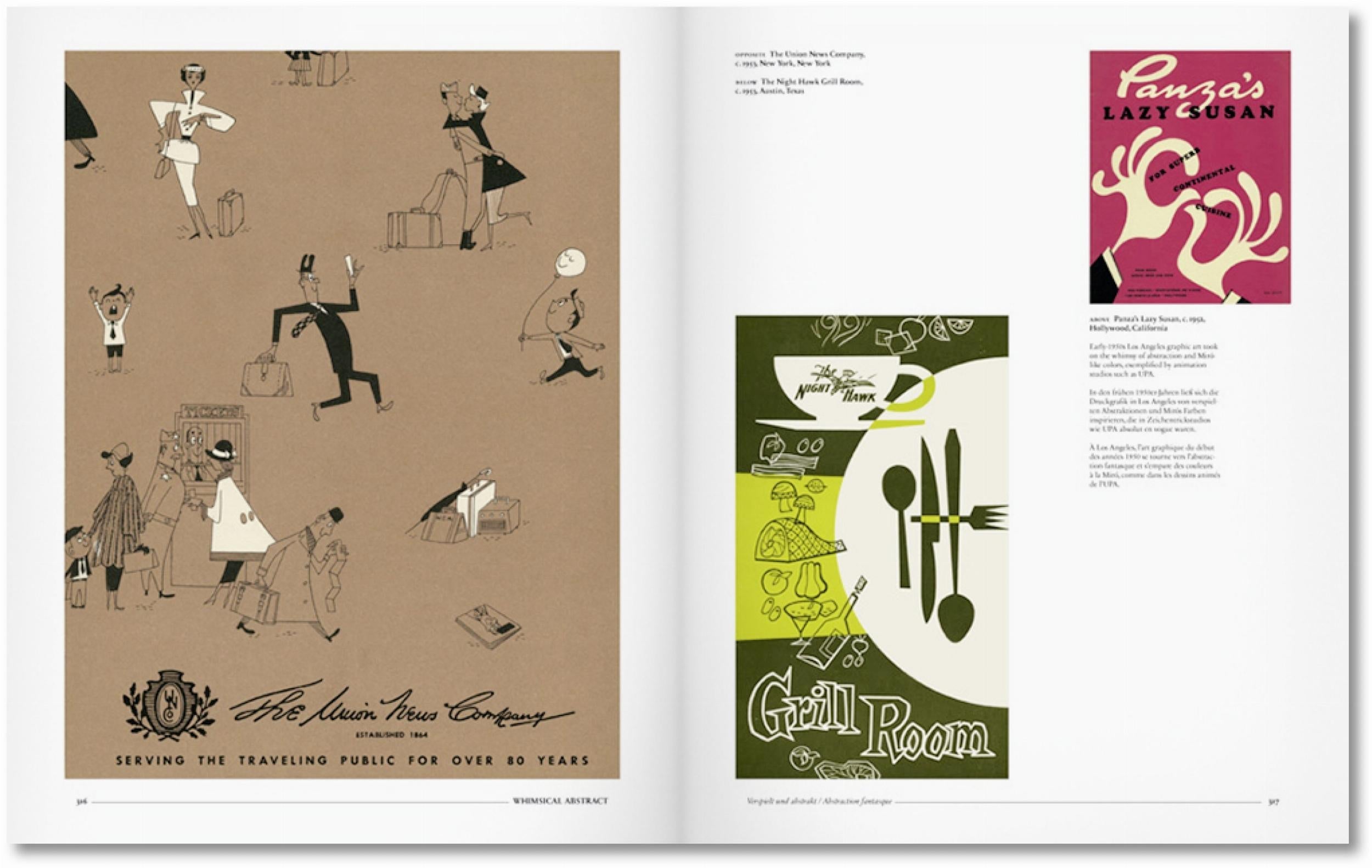 Menu Design in America (German, French, English)