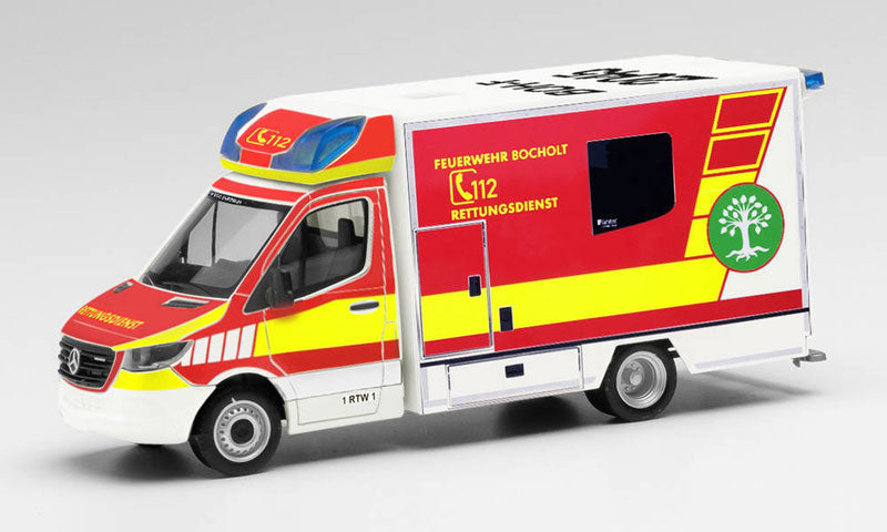 Herpa 95921 1/87 Scale Bocholt Fire Brigade - Mercedes-Benz Sprinter Ambulance High