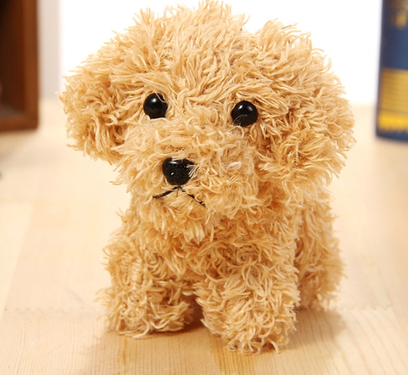 Plush Teddy Dog Pendant – Soft Stuffed Toy Keychain for Gifts and Decorations