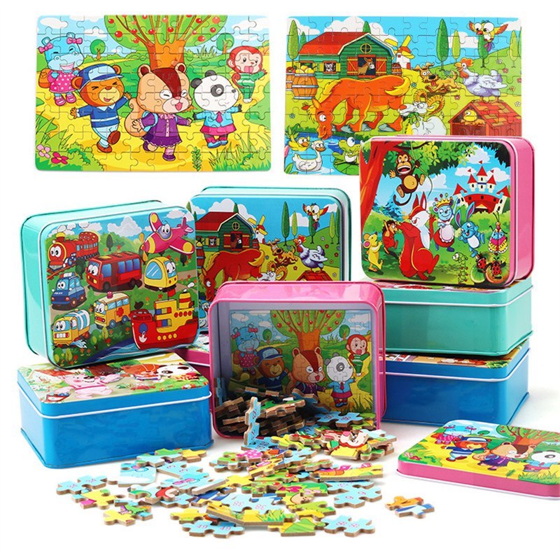 Wooden Animal Puzzle – Educational Jigsaw Toy for Kids