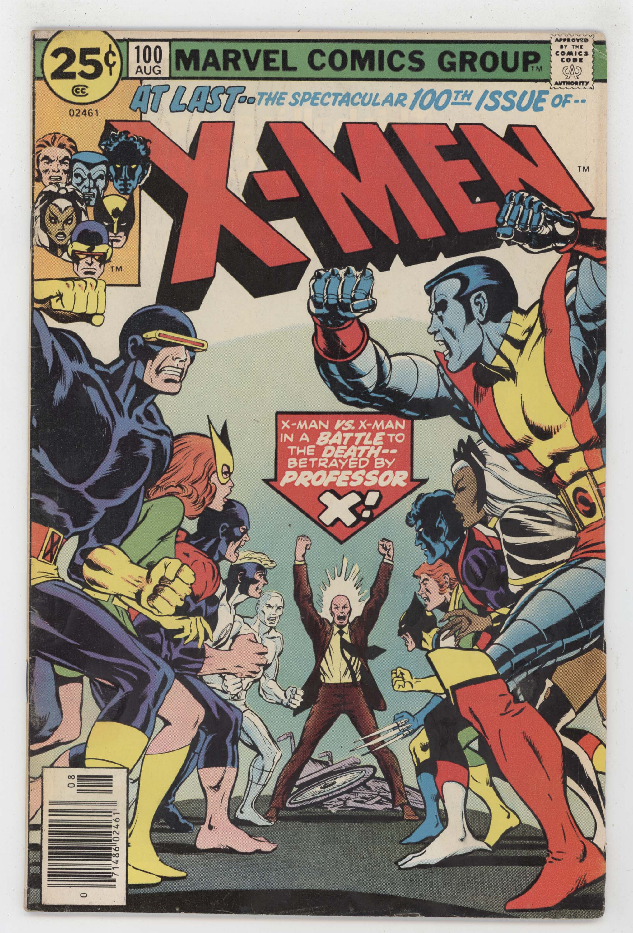 Uncanny X-Men 100 Marvel 1976 VG Wolverine Cyclops Colossus Storm