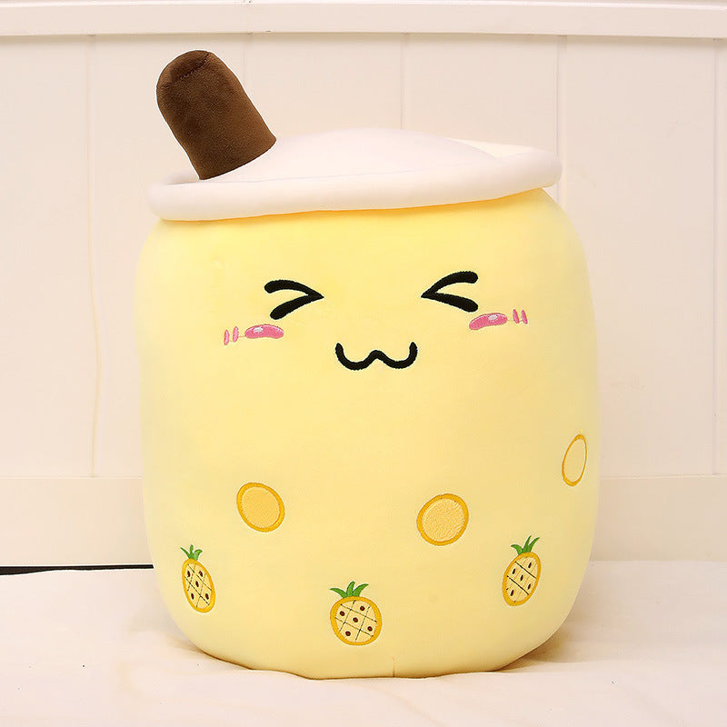 Plush Boba Tea Pillow – Soft Stuffed Bubble Tea Cup Cushion Gift