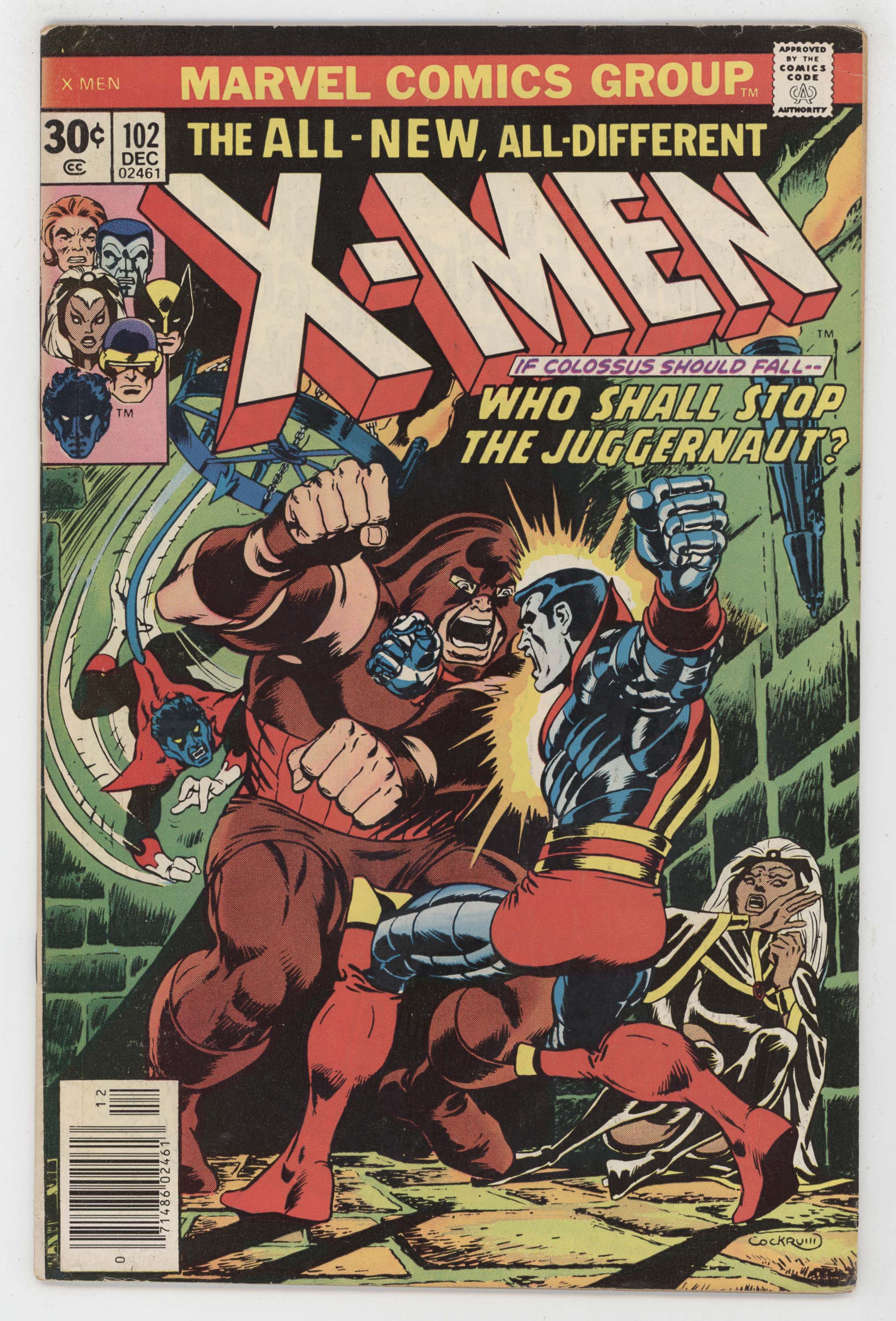 Uncanny X-Men 102 Marvel 1976 FN Wolverine Juggernaut Colossus Storm
