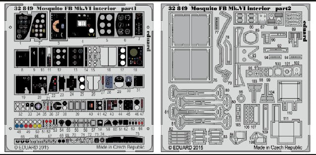 Eduard 32849 1/32 Aircraft- Mosquito Mk FB VI Interior for TAM (Painted)