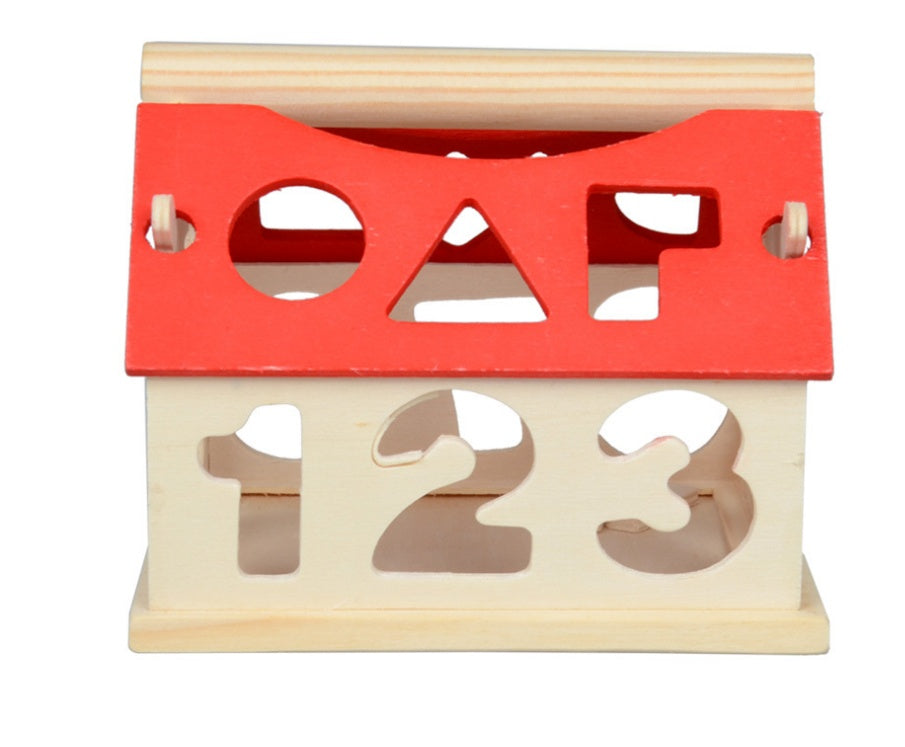 Wooden House – Early Learning Math and Shape Matching Toy