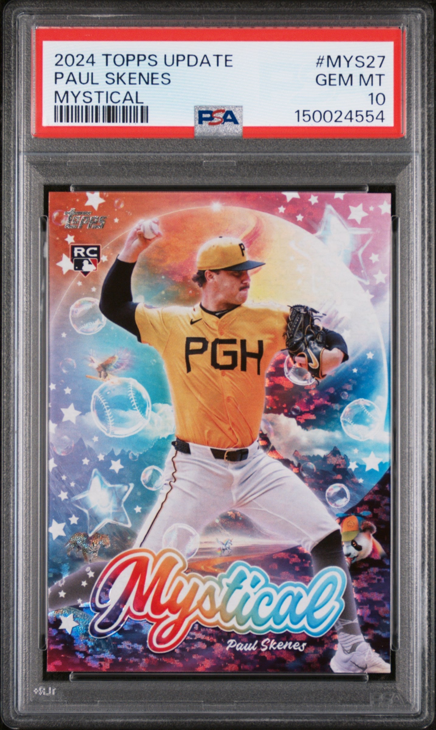 Graded 2024 Topps Update Paul Skenes #MYS27 Mystical Rookie RC Baseball Card PSA 10 Gem Mint
