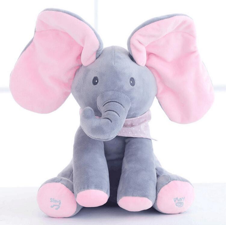 Peek-A-Boo Elephant Plush Toy – Interactive Singing and Hide-and-Seek Toy