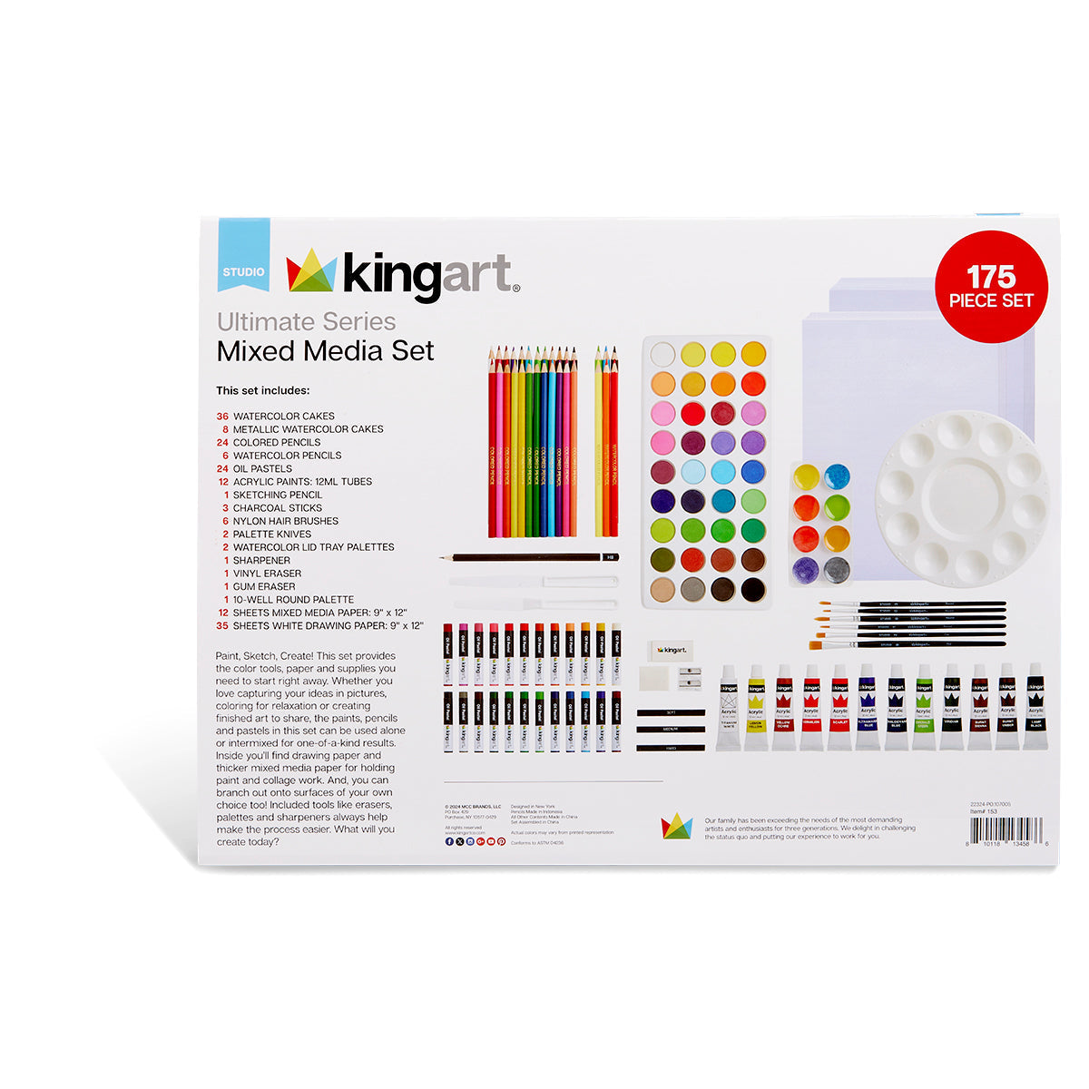 Mixed Media Art Set, 175 pc