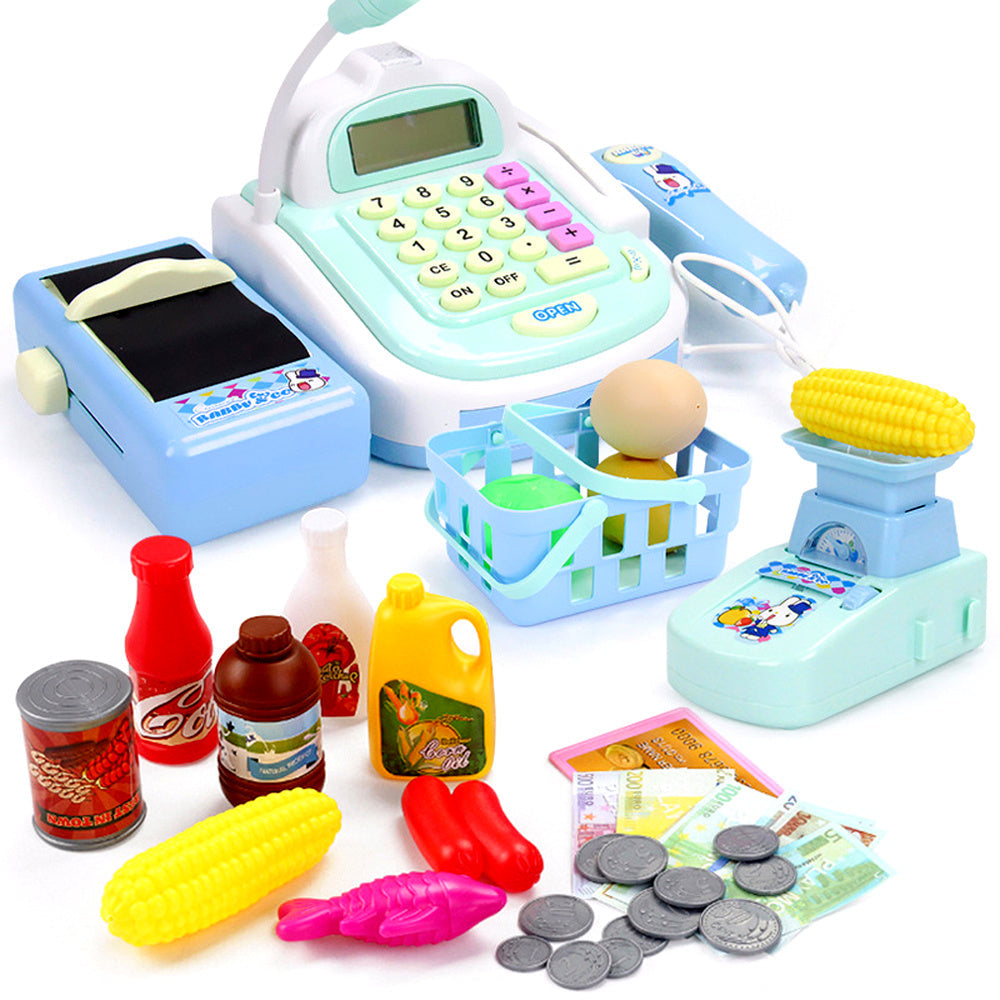 Kids Supermarket Checkout Toy – Interactive Plastic Cash Register