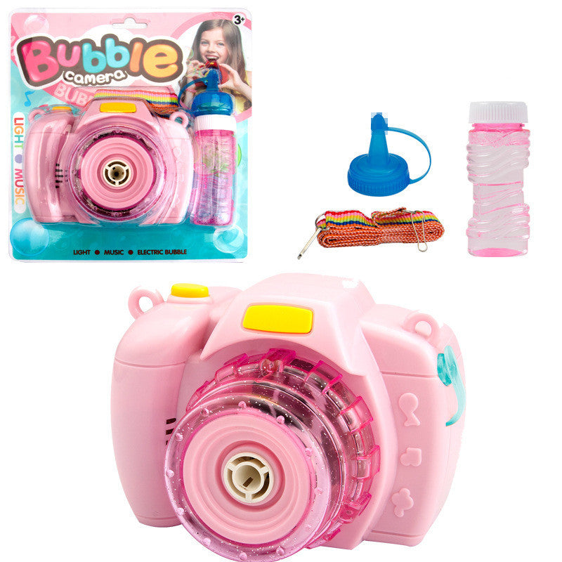 Camera Bubble Machine – Automatic Bubble Blower Toy with Lights and Music