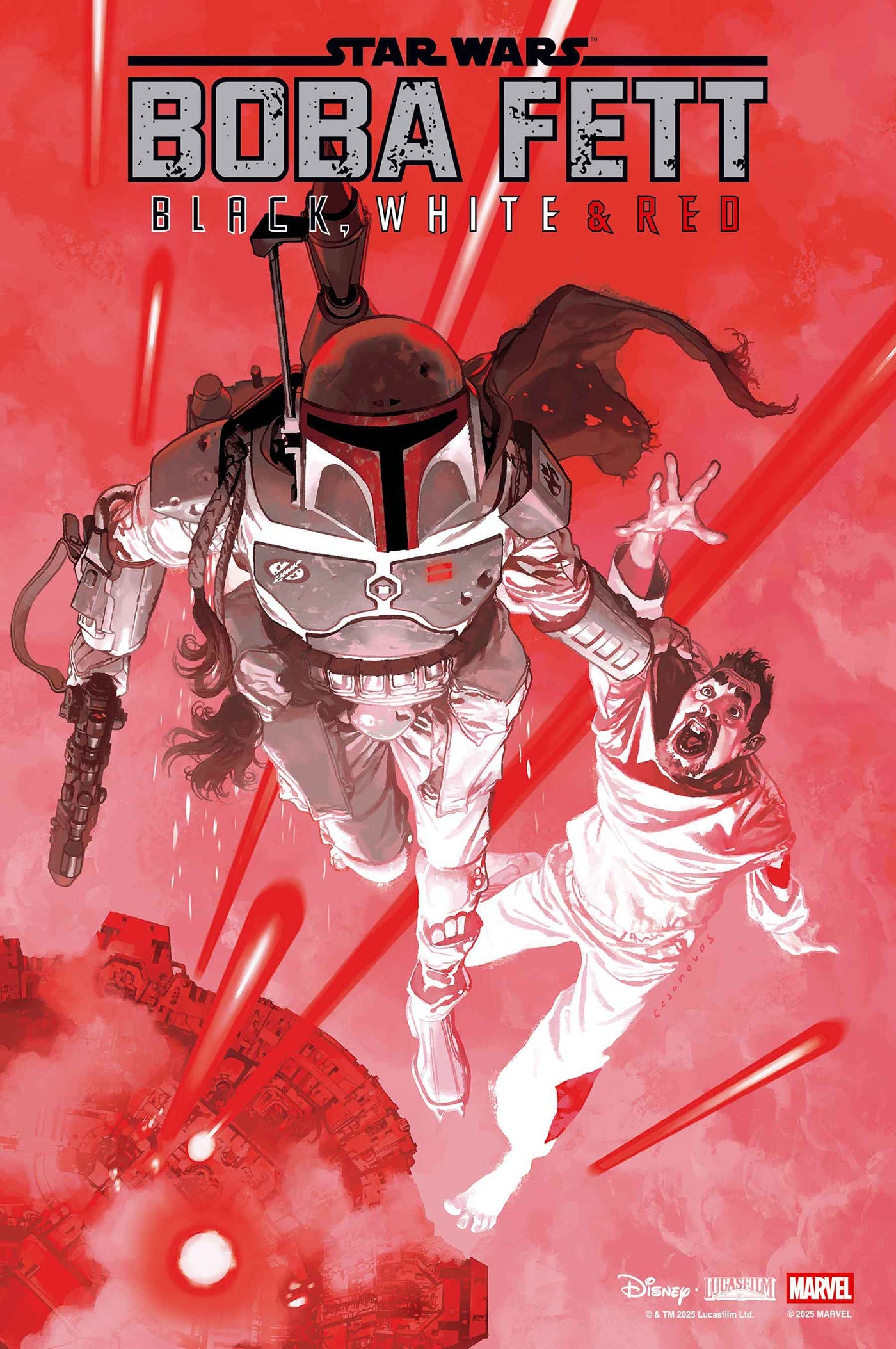 Star Wars Boba Fett Black White & Red #1 B Josemaria Casanovas Variant (09/17/2025) Marvel
