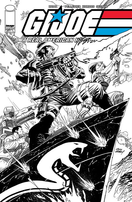 Gi Joe A Real American Hero #320 B Andy Kubert B&W Variant (09/03/2025) Image