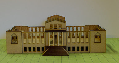 15mm WWII Government Building - Removable Top Floor (MDF) - 15MMDF350-3