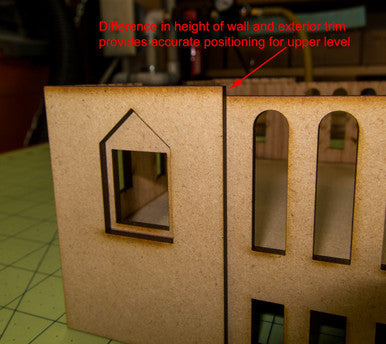 15mm WWII Government Building - Removable Top Floor (MDF) - 15MMDF350-3