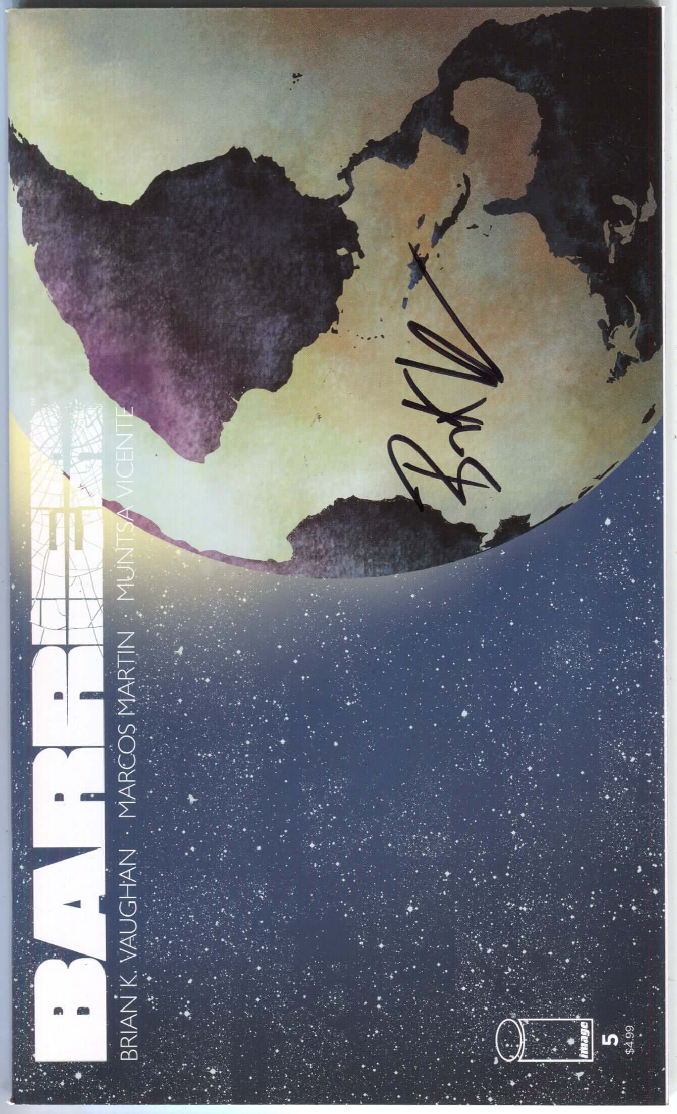 Barrier Image 2018 Set Of 1 2 3 4 5 Books Signed Brian K Vaughan COA