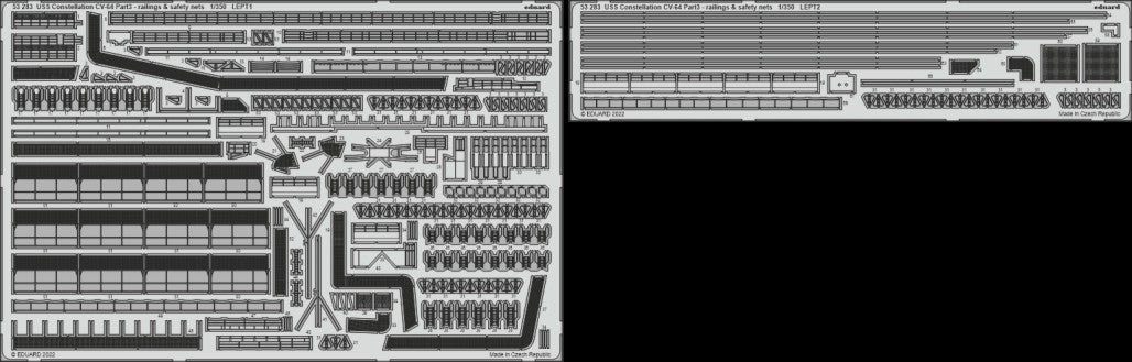Eduard 53283 1/350 Ship- USS Constellation CV64 Part 3 Railings & Safety Nets fo
