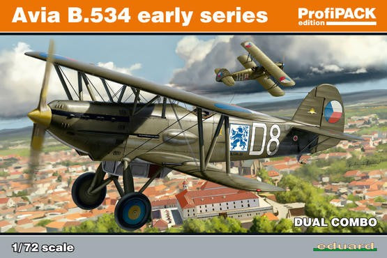 Eduard 70103 1/72 Avia B534 Early Series BiPlane Fighter Dual Combo (Prof-Pack P