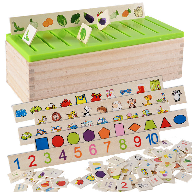 Wooden Knowledge Classification Box – Educational Toy for Early Learning