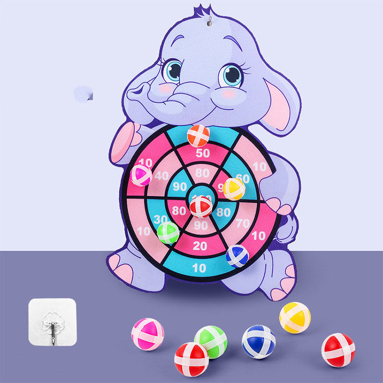 Children’s Sticky Ball Dart Board – Fun Cartoon-Themed Game Set