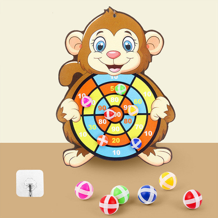 Children’s Sticky Ball Dart Board – Fun Cartoon-Themed Game Set