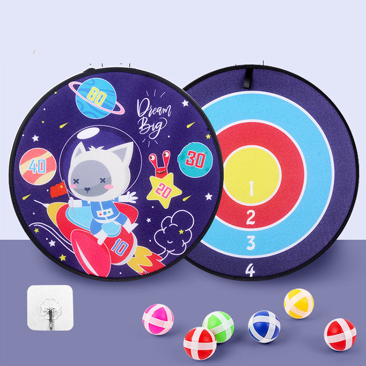 Children’s Sticky Ball Dart Board – Fun Cartoon-Themed Game Set