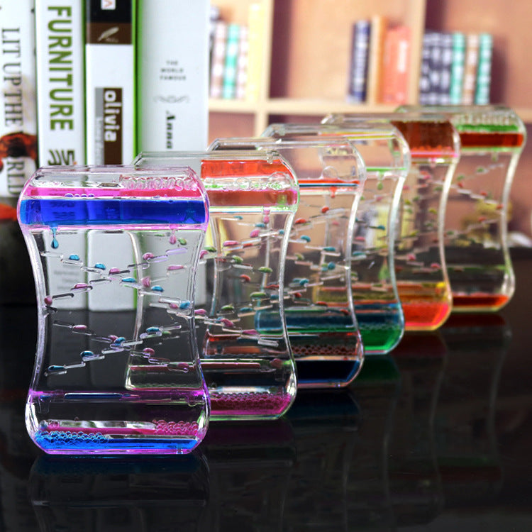 Creative Quicksand Liquid Hourglass – Modern Desk and Home Décor Ornament
