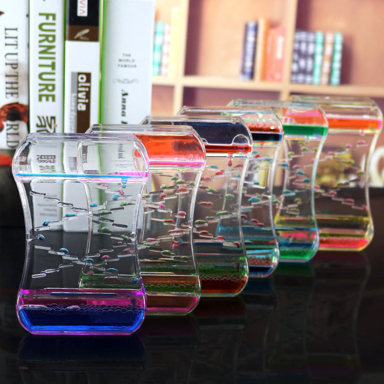 Creative Quicksand Liquid Hourglass – Modern Desk and Home Décor Ornament