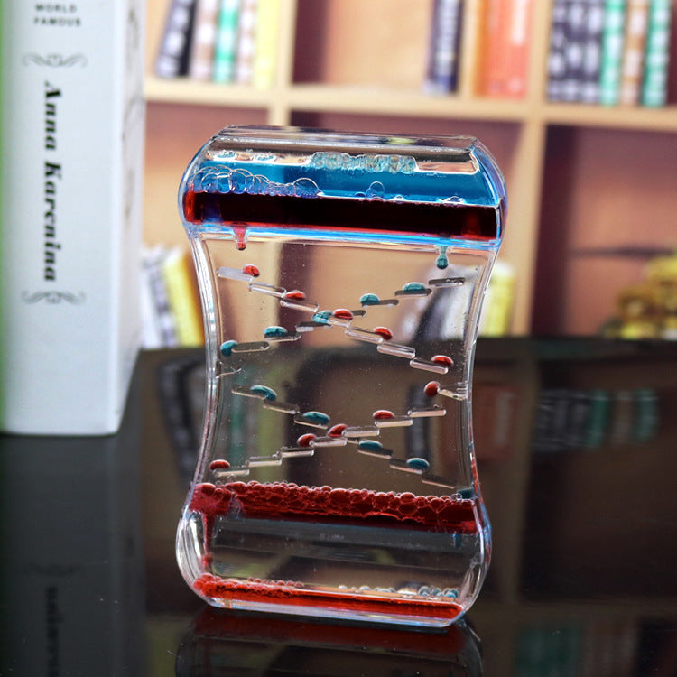 Creative Quicksand Liquid Hourglass – Modern Desk and Home Décor Ornament