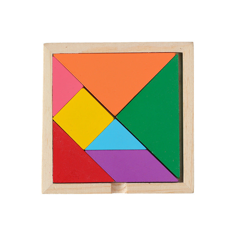 Wooden Rattle and Rainbow Blocks – Montessori Educational Toy for Babies