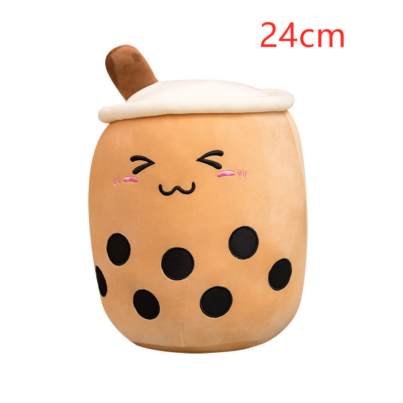 Plush Boba Tea Pillow – Soft Stuffed Bubble Tea Cup Cushion Gift
