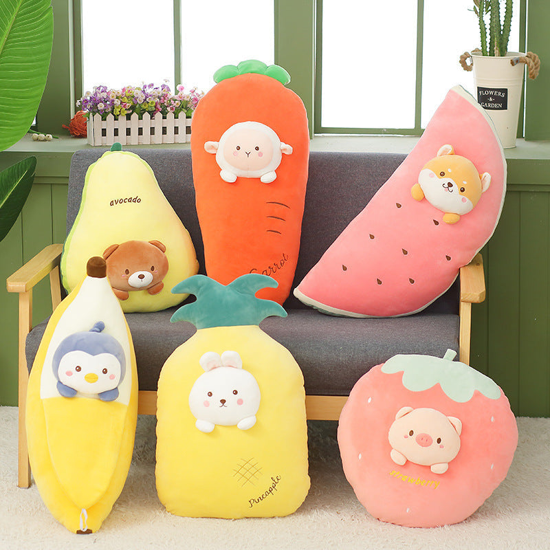 Plush Fruit Pillow – Soft Cushion Decor
