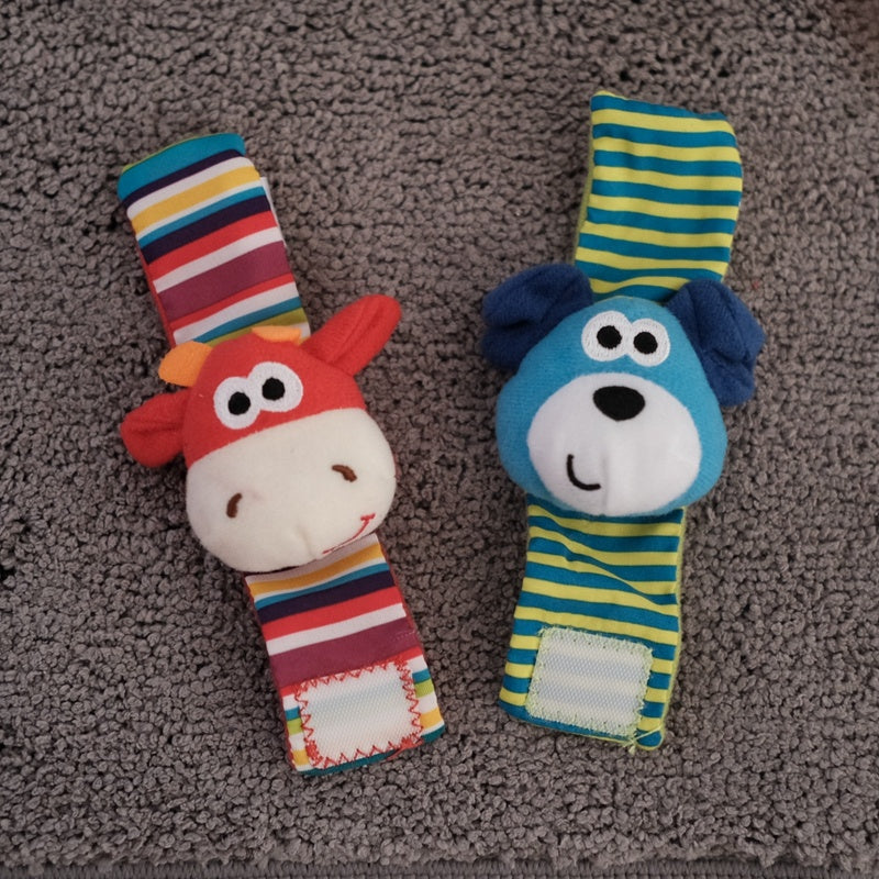 Soft Baby Rattle Wrist and Foot Socks Toy Set