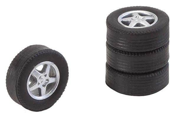 Faller 163114 HO Scale Tires & Rims - Car System