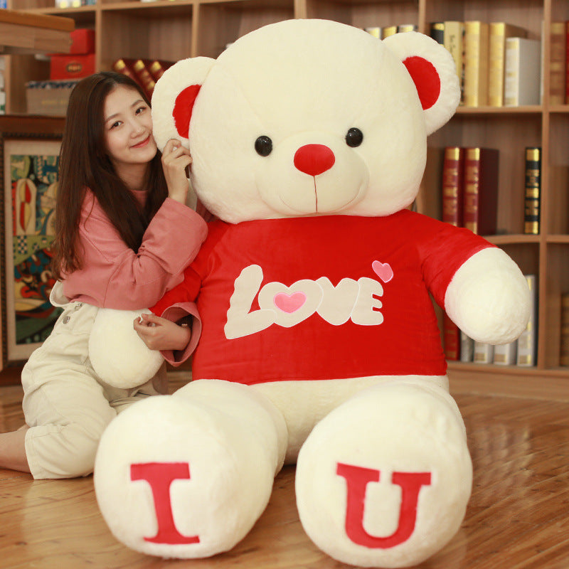 Heart Bear Plush Pillow – Soft Teddy Bear Gift for Valentine’s Day