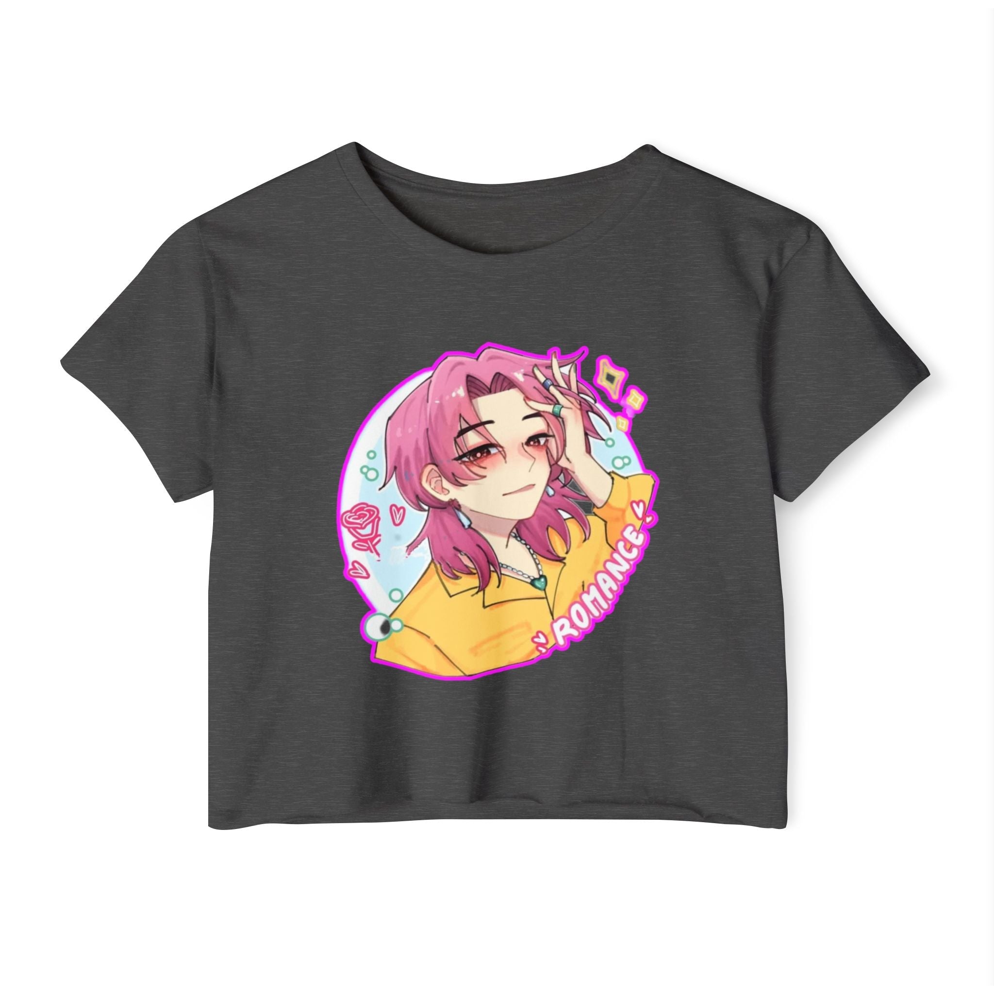 Romantic Vibes kpop boys 5Women's Festival Crop Top, Cute Summer Shirt, Everyday Wear, Music Fest Outfit, Unique Gift Idea