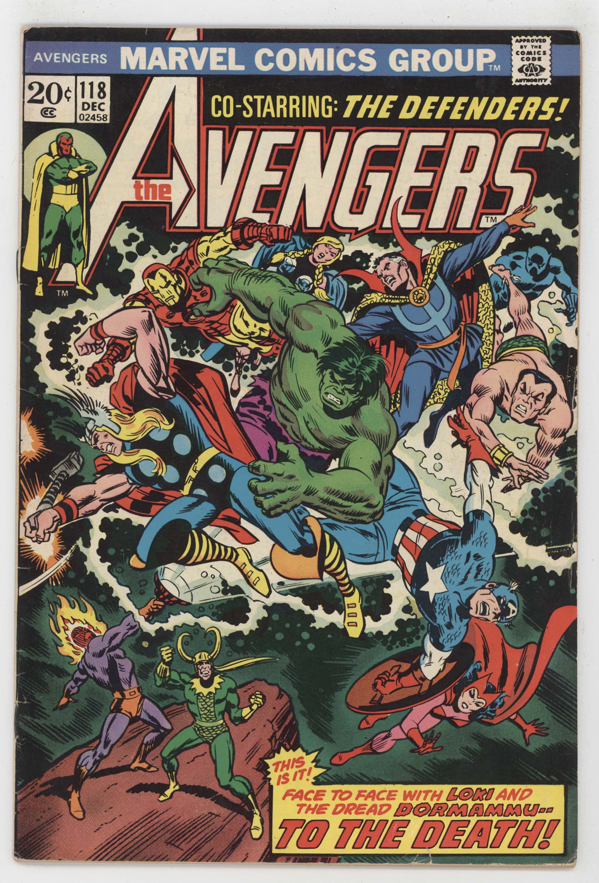 Avengers 118 Marvel 1973 FN Defenders Silver Surfer Iron Man Captain America