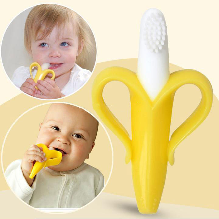Silicone Baby Teether – Banana, Giraffe, and Monkey Designs