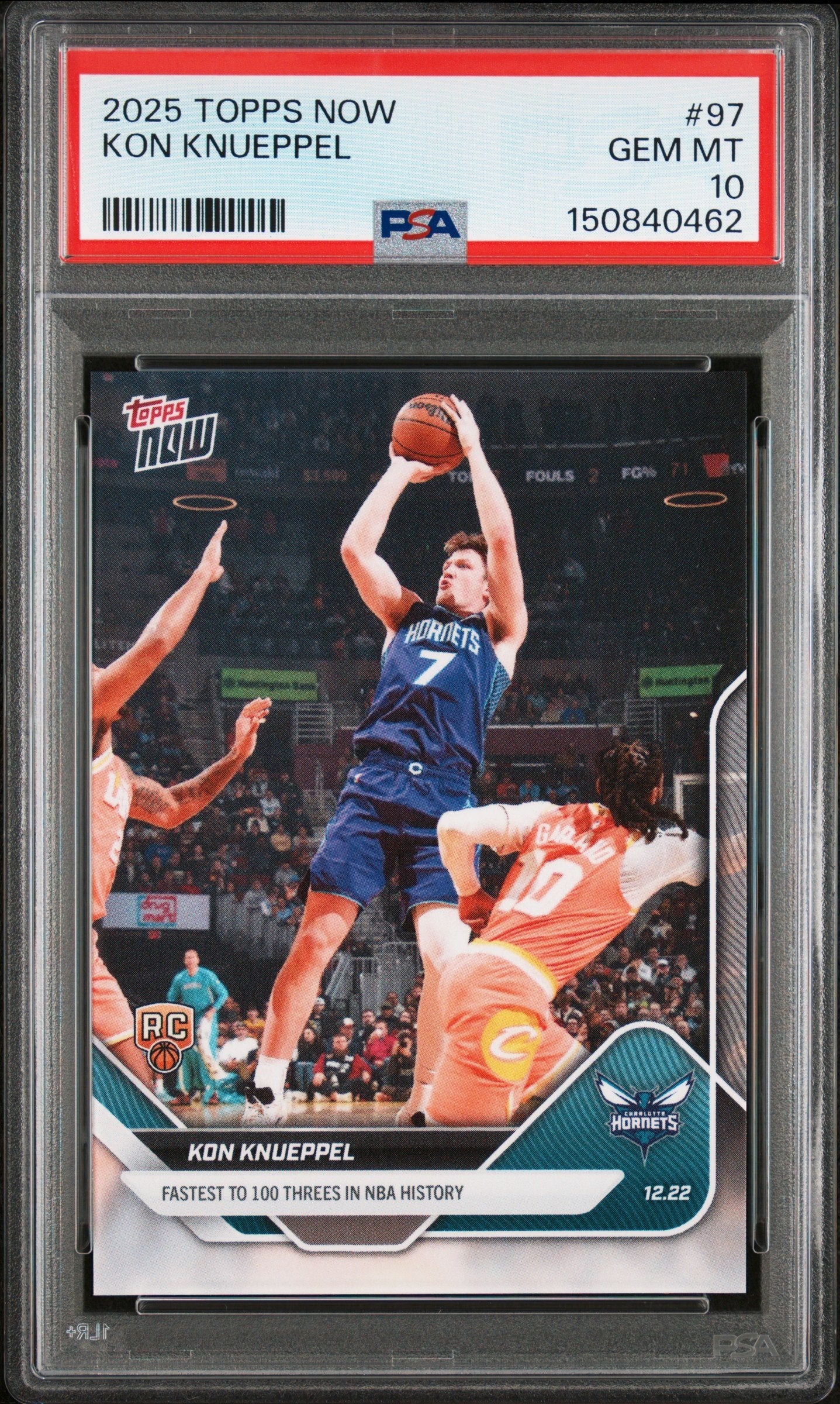 Graded 2025 Topps Now Kon Knueppel #97 Rookie RC Basketball Card PSA 10 Gem Mint