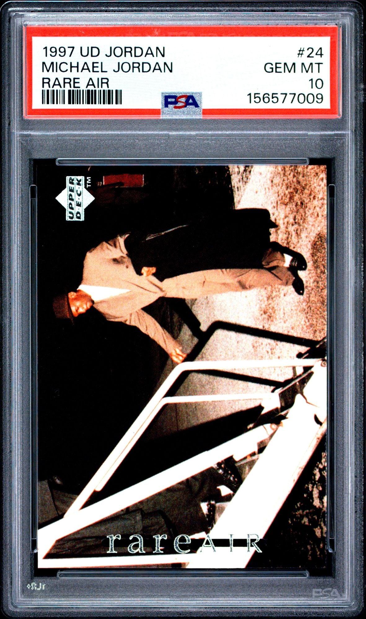Graded 1997 Upper Deck UD Michael Jordan #24 Rare Air Basketball Card PSA 10 Gem Mint