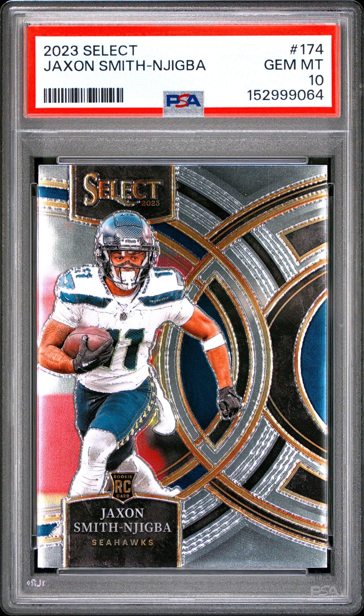 Graded 2023 Panini Select Jaxon Smith Njigba #174 Rookie RC Football Card PSA 10 Gem Mint