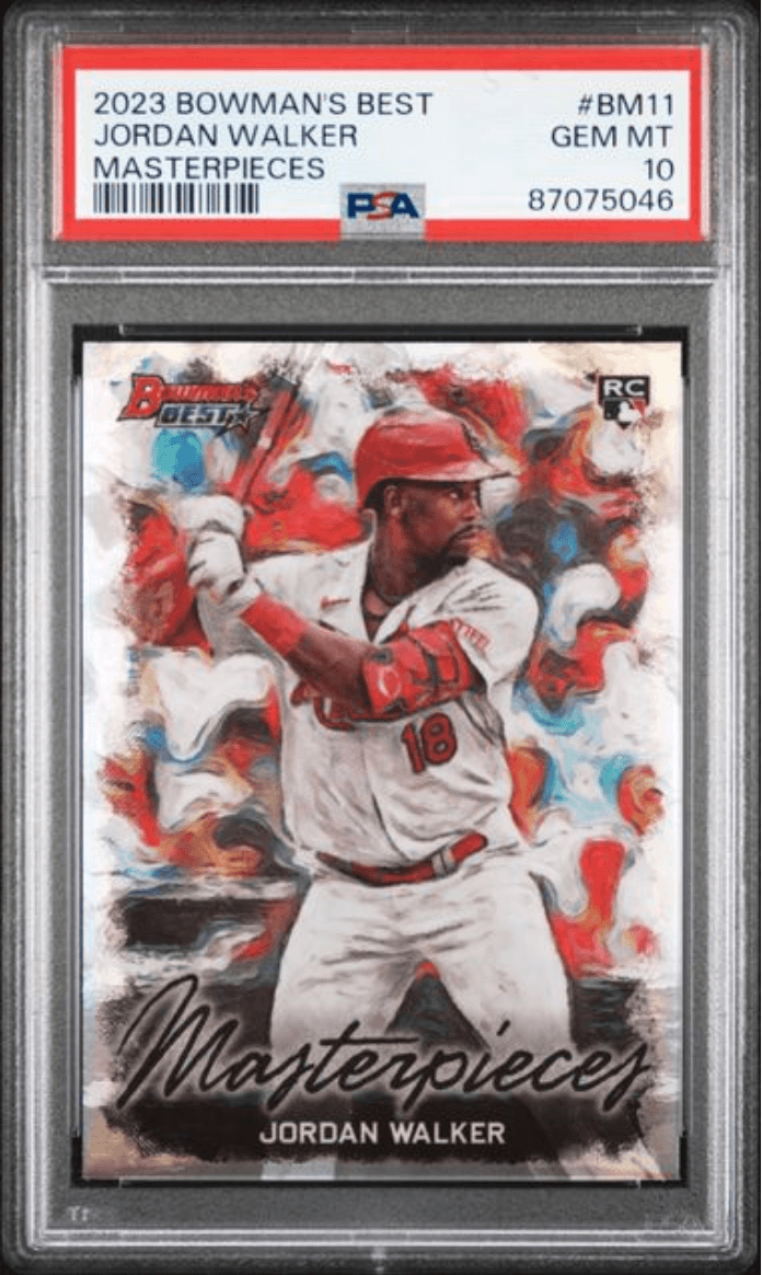 Graded 2023 Topps Bowmans Best Jordan Walker #BM11 Masterpieces Rookie RC Baseball Card PSA 10 Gem Mint