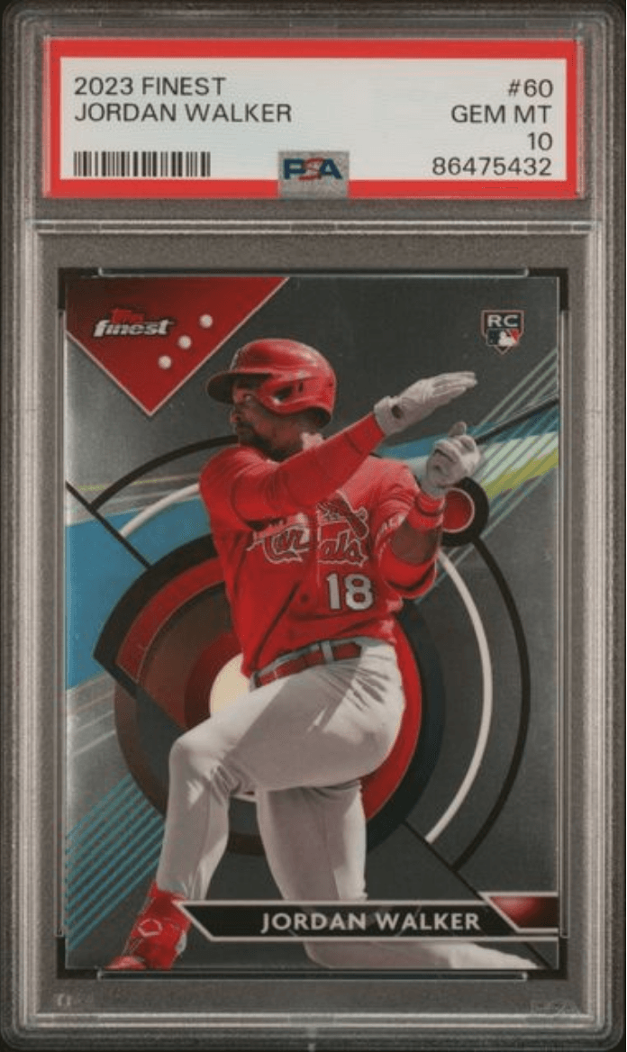 Graded 2023 Topps Finest Jordan Walker #60 Rookie RC Baseball Card PSA 10 Gem Mint