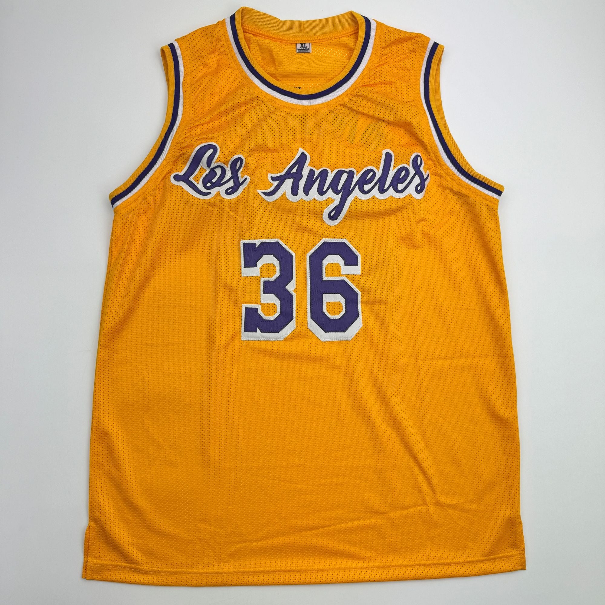 Autographed/Signed Marcus Smart Los Angeles Yellow Basketball Jersey Beckett BAS COA