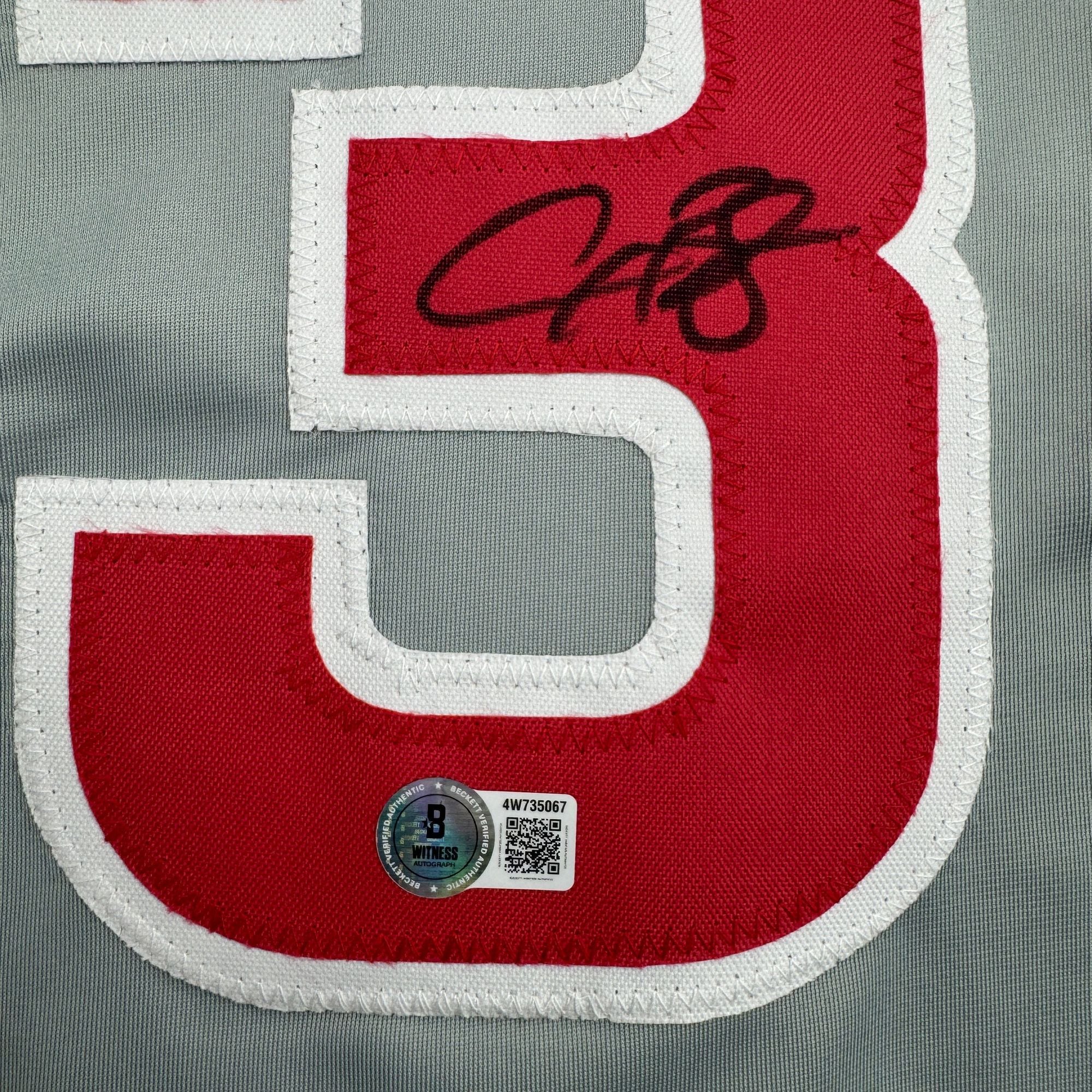 Autographed/Signed Alex Bregman Chicago Grey Baseball Jersey Beckett BAS COA