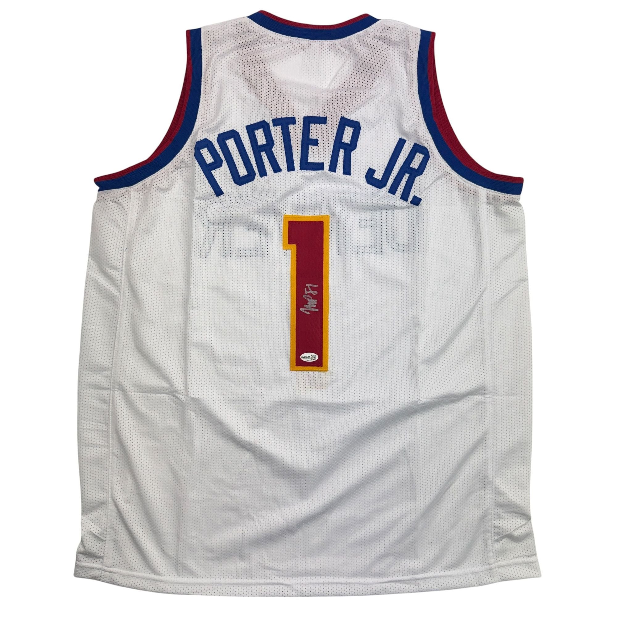 Autographed/Signed Michael Porter Jr. Denver White Basketball Jersey JSA COA