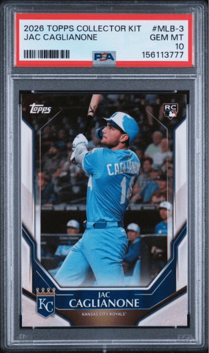 Graded 2026 Topps Collector Kit Jac Caglianone #MLB3 Rookie RC Baseball Card PSA 10 Gem Mint