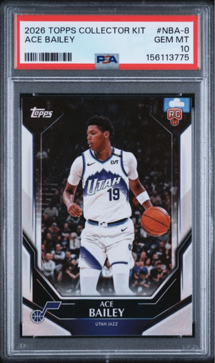 Graded 2026 Topps Collector Kit Ace Bailey #NBA8 Rookie RC Basketball Card PSA 10 Gem Mint